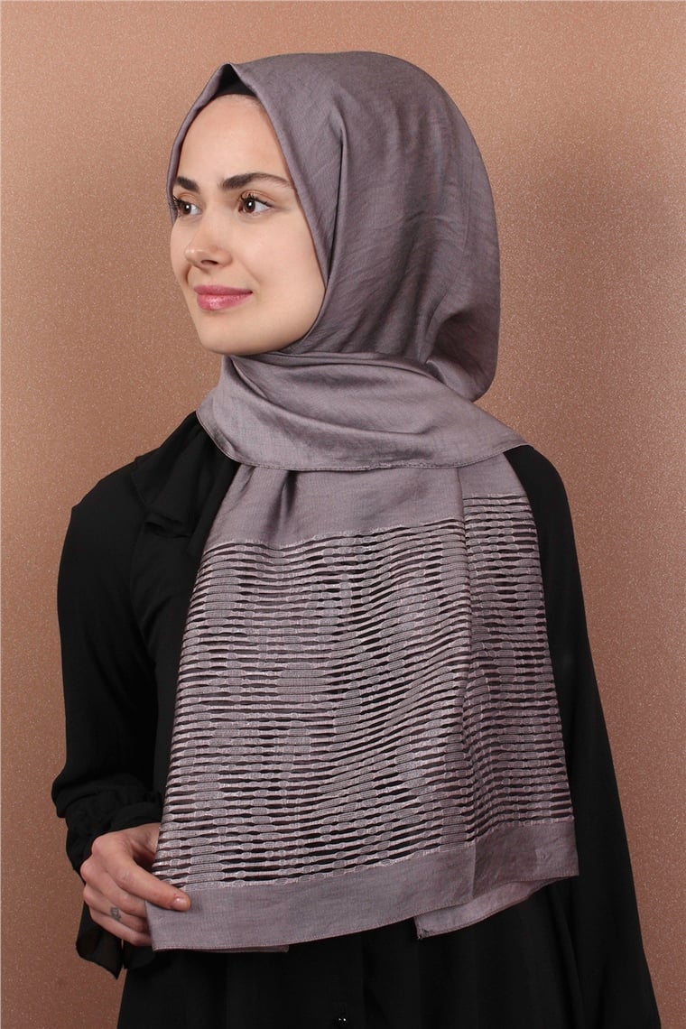 Liza Simli Şal 2629-9 Gül Kurusu