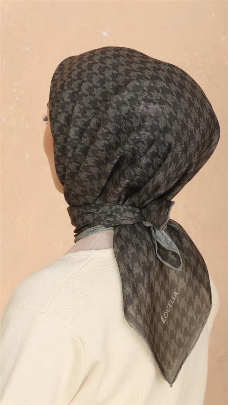 Locella Pamuklu Soft Eşarp 4520-3 Koyu Yeşil 