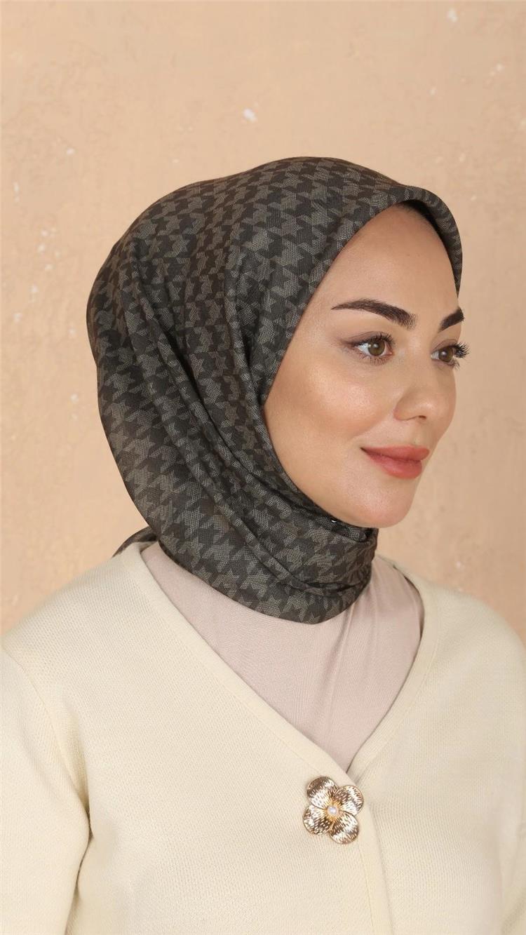 Locella Pamuklu Soft Eşarp 4520-3 Koyu Yeşil 