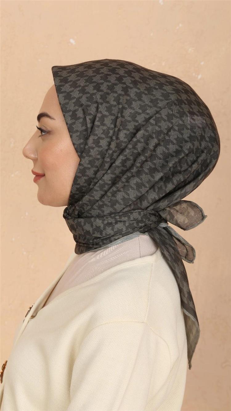 Locella Pamuklu Soft Eşarp 4520-3 Koyu Yeşil 