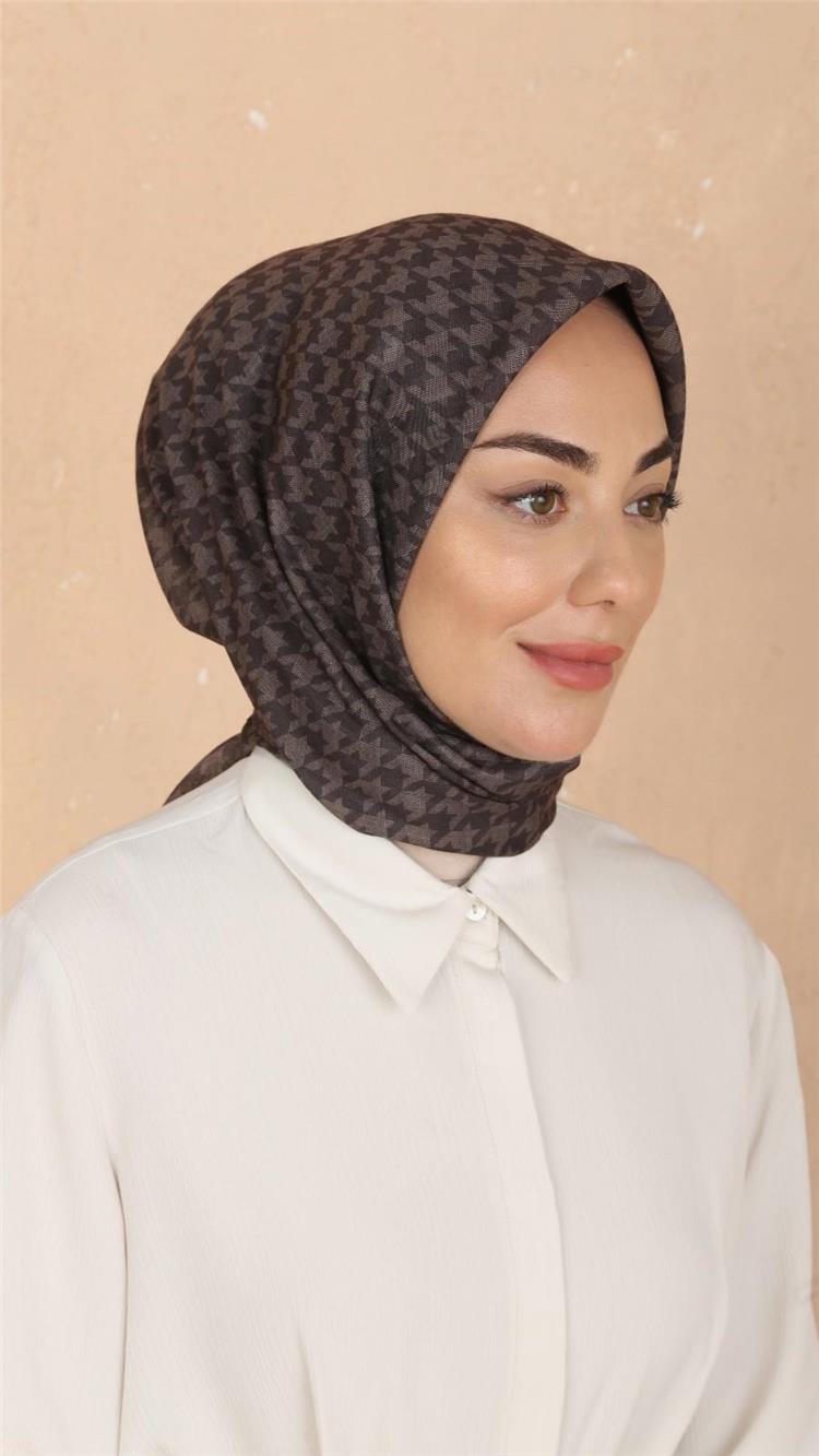 Locella Pamuklu Soft Eşarp 4520-4 Koyu Kahve 