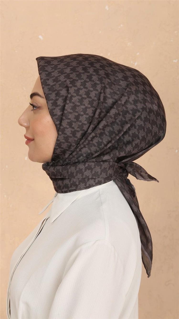 Locella Pamuklu Soft Eşarp 4520-4 Koyu Kahve 