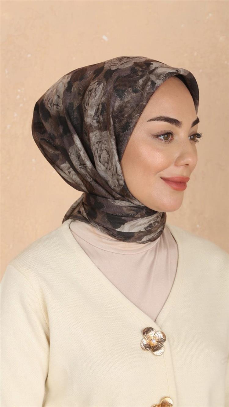 Locella Pamuklu Soft Eşarp 4527-7 Kahve 