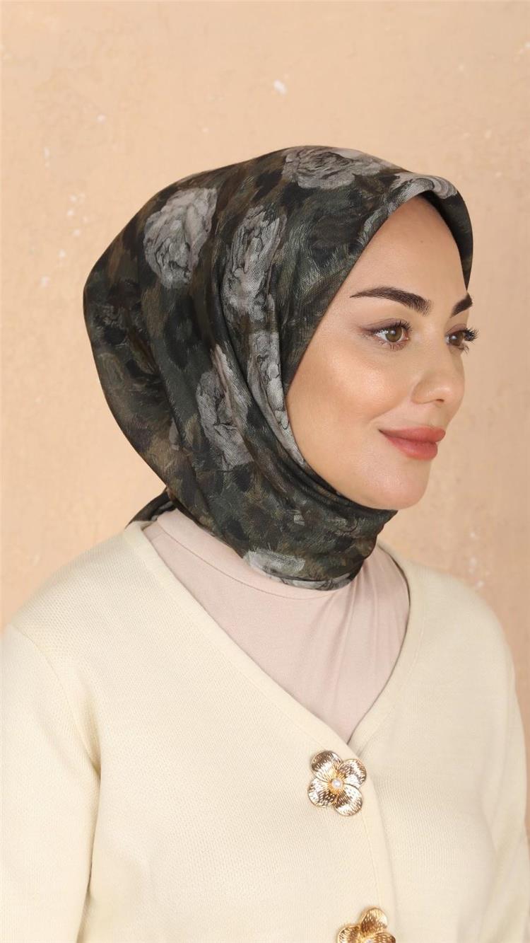 Locella Pamuklu Soft Eşarp 4527-8 Yeşil 