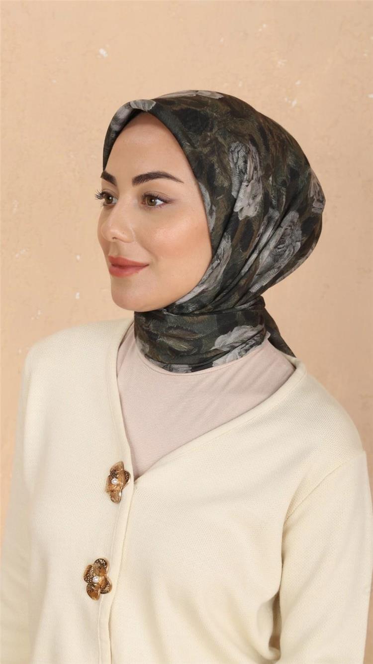 Locella Pamuklu Soft Eşarp 4527-8 Yeşil 