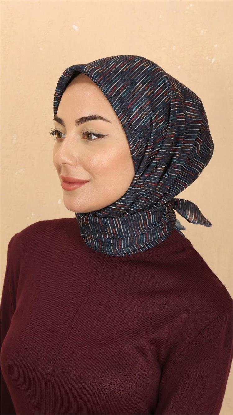 Locella Pamuklu Soft Eşarp 4528-1 Lacivert 