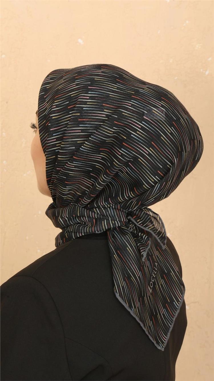 Locella Pamuklu Soft Eşarp 4528-10 Siyah 