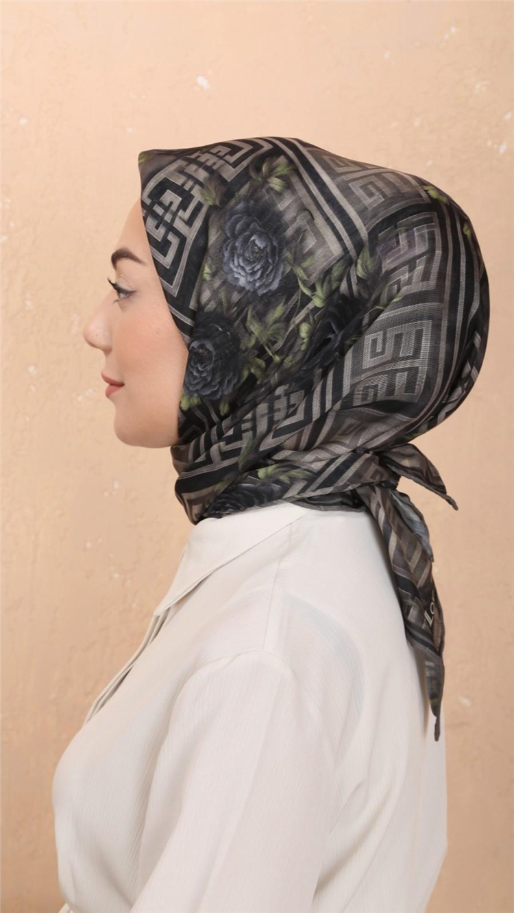 Locella Pamuklu Soft Eşarp 4544-4 Siyah 