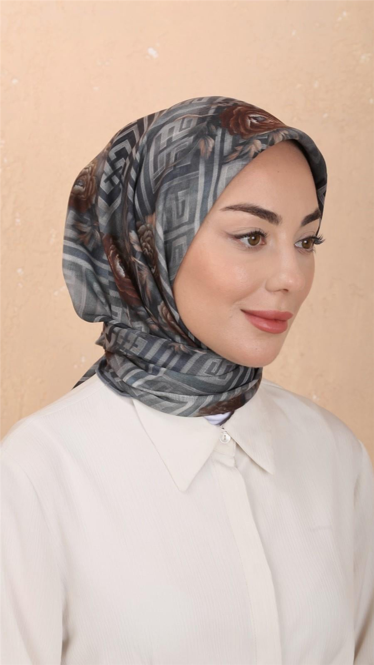 Locella Pamuklu Soft Eşarp 4544-5 Gri 