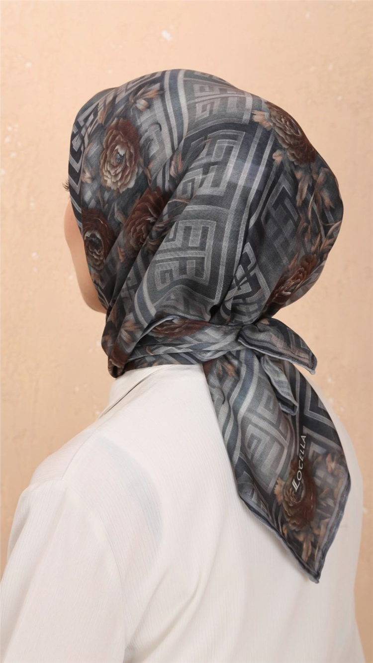 Locella Pamuklu Soft Eşarp 4544-5 Gri 