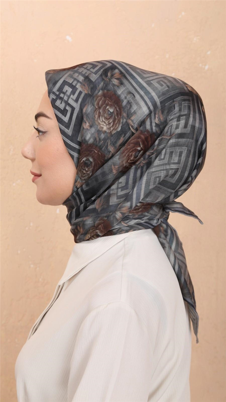 Locella Pamuklu Soft Eşarp 4544-5 Gri 