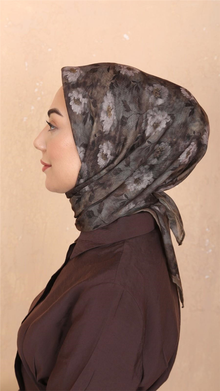 Locella Pamuklu Soft Eşarp 4545-12 Koyu Vizon 