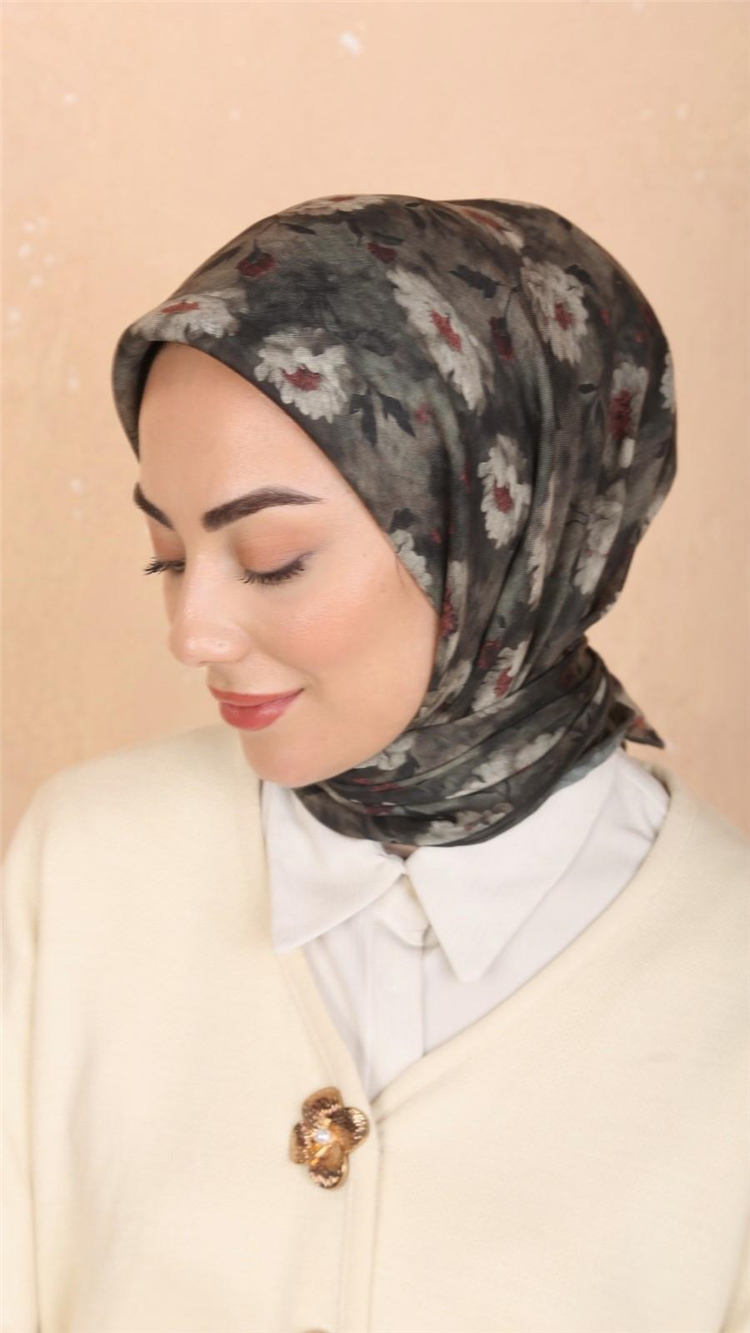 Locella Pamuklu Soft Eşarp 4545-3 Yeşil 