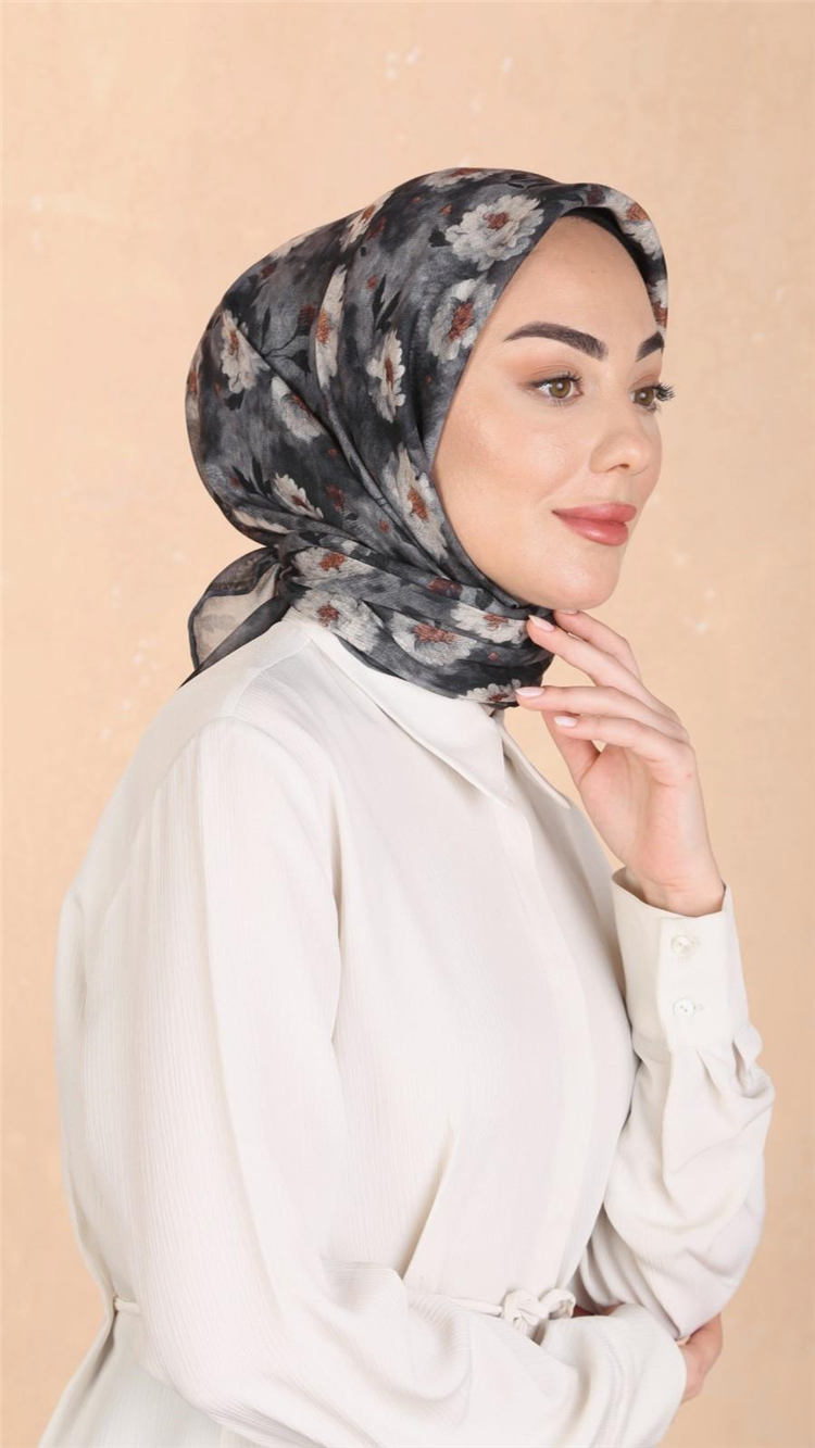 Locella Pamuklu Soft Eşarp 4545-8 Siyah 