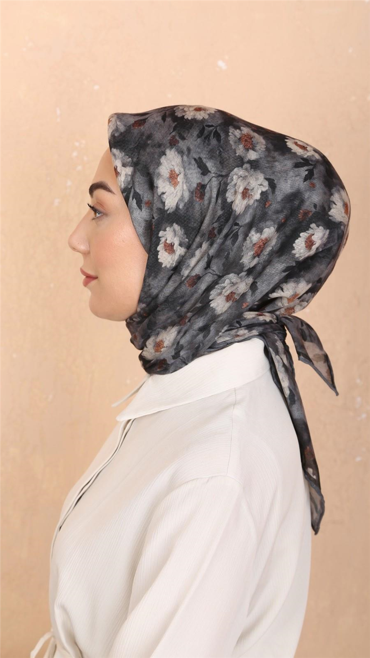 Locella Pamuklu Soft Eşarp 4545-8 Siyah 