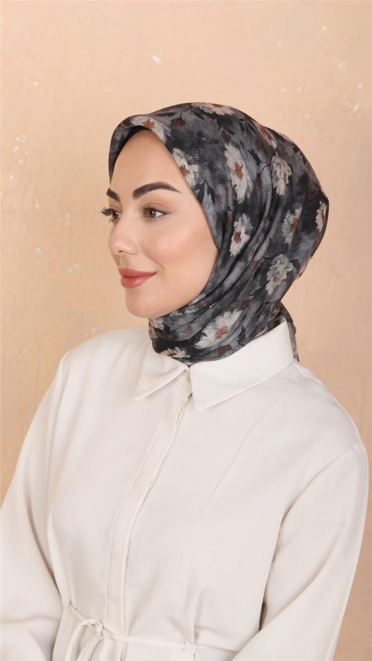 Locella Pamuklu Soft Eşarp 4545-8 Siyah 