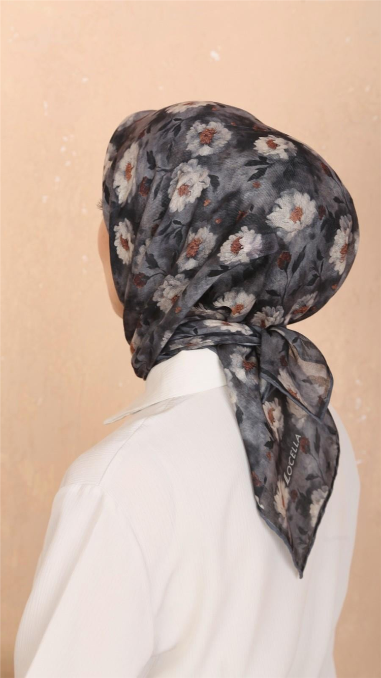 Locella Pamuklu Soft Eşarp 4545-8 Siyah 