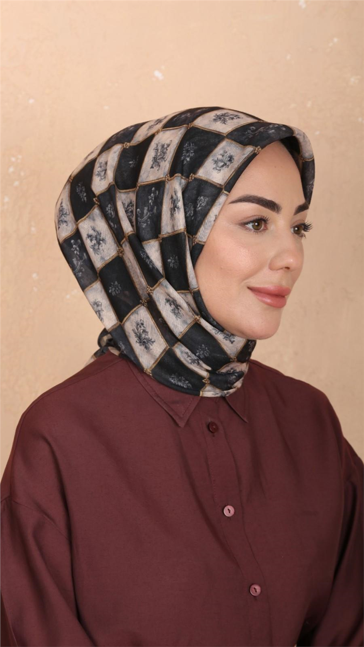 Locella Pamuklu Soft Eşarp 4546-2 Siyah 