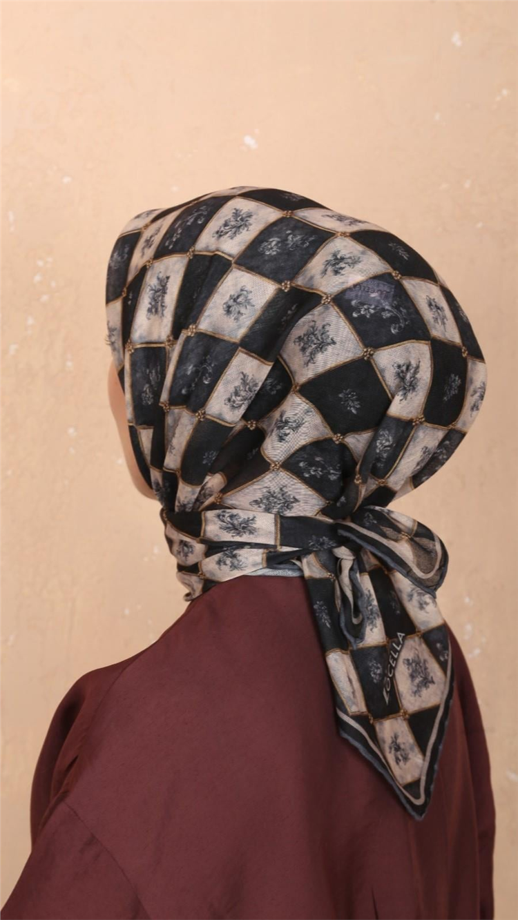 Locella Pamuklu Soft Eşarp 4546-2 Siyah 