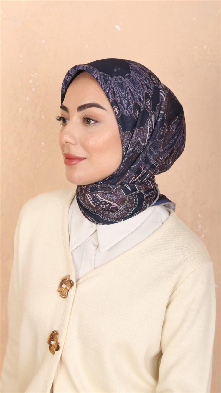 Locella Pamuklu Soft Eşarp 4548-9 Morcivert 