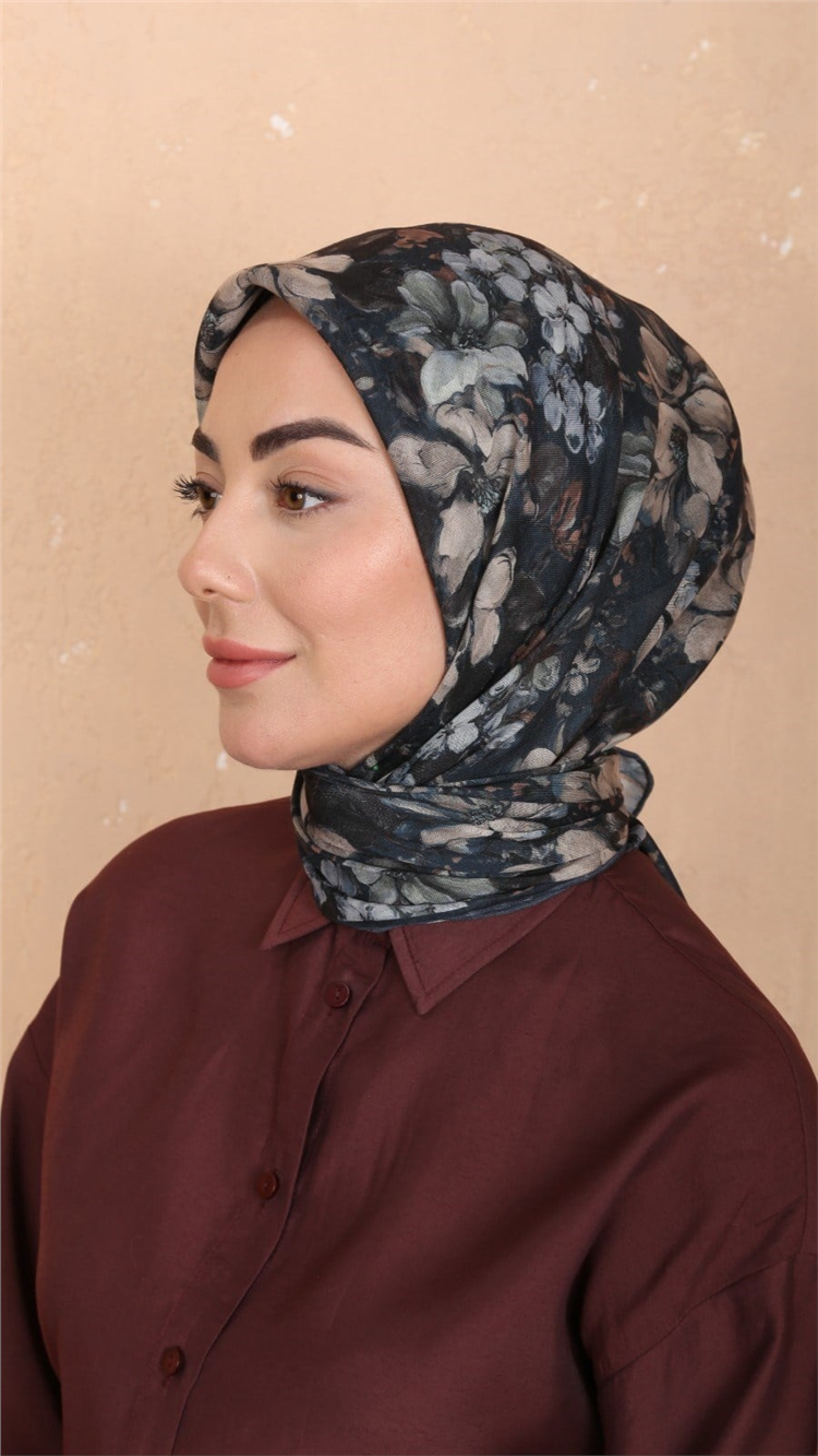 Locella Pamuklu Soft Eşarp 4549-4 Koyu Petrol 