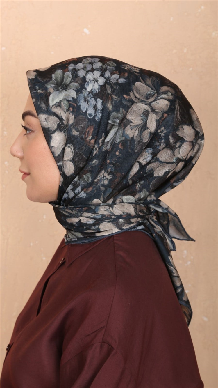 Locella Pamuklu Soft Eşarp 4549-4 Koyu Petrol 