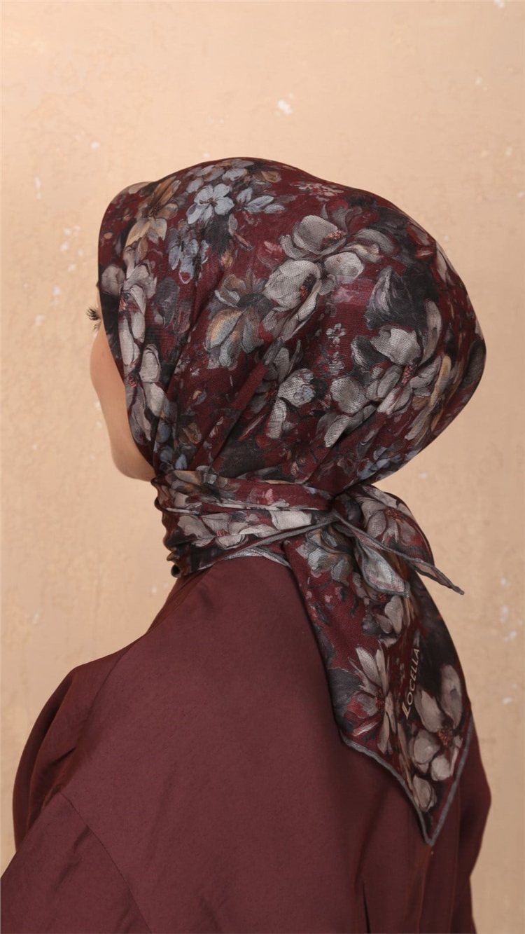 Locella Pamuklu Soft Eşarp 4549-5 Bordo 