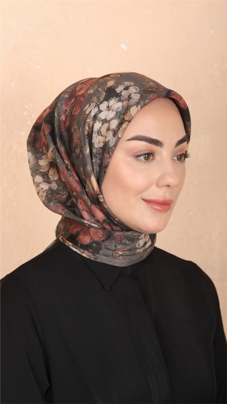 Locella Pamuklu Soft Eşarp 4549-6 Haki