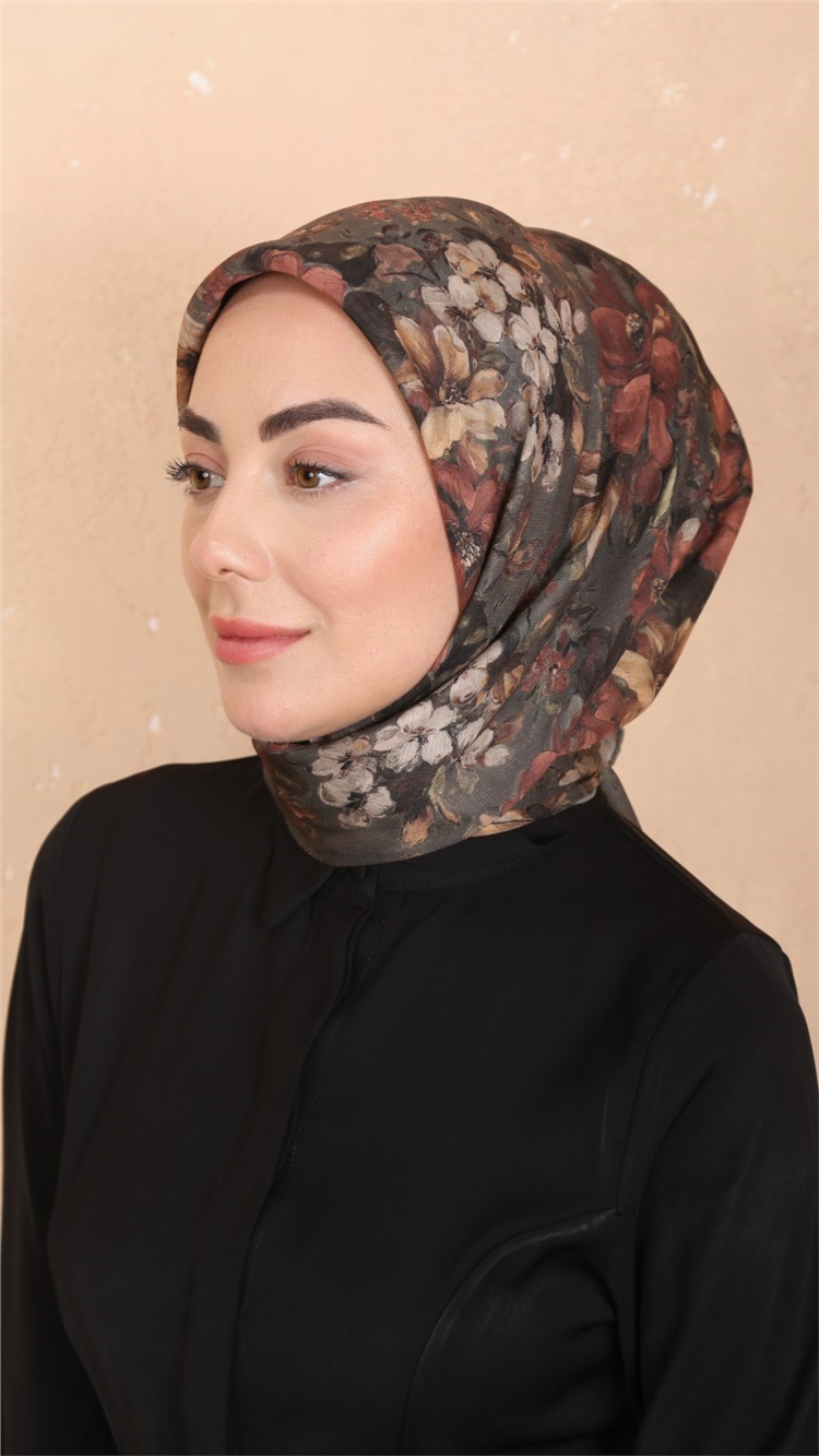 Locella Pamuklu Soft Eşarp 4549-6 Haki