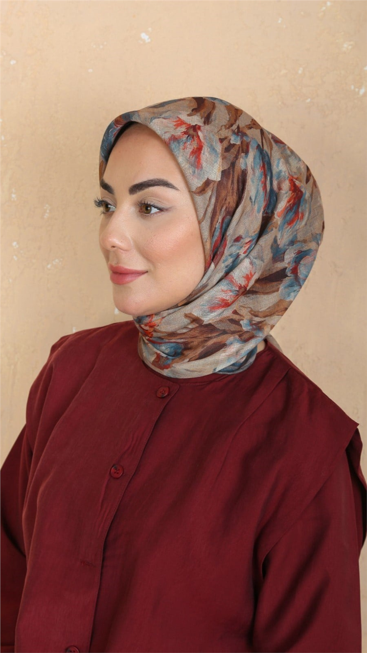Locella Pamuklu Soft Eşarp 4551-12 Koyu Bej 