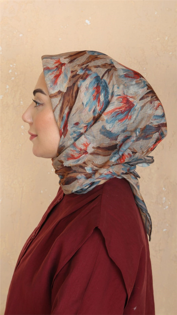 Locella Pamuklu Soft Eşarp 4551-12 Koyu Bej 