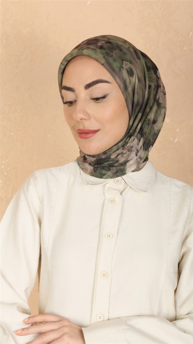 Locella Pamuklu Soft Eşarp 4557-2 Yeşil 