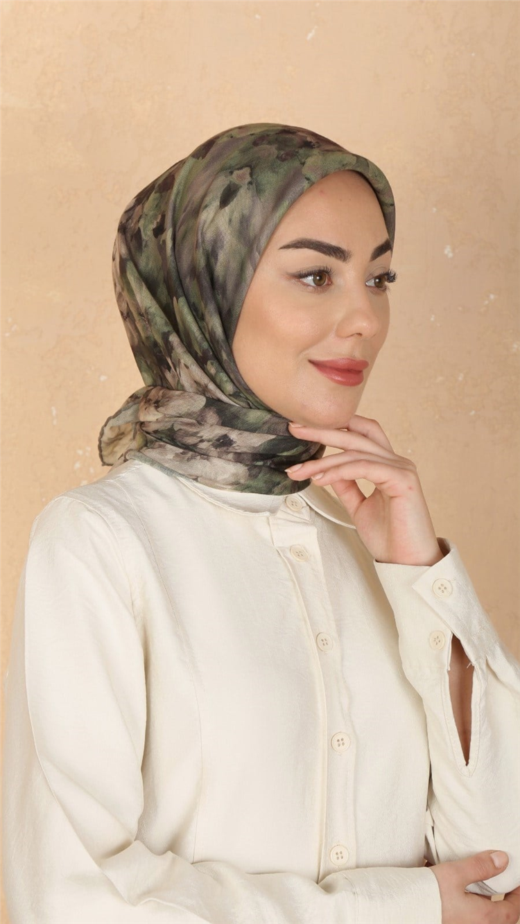 Locella Pamuklu Soft Eşarp 4557-2 Yeşil 