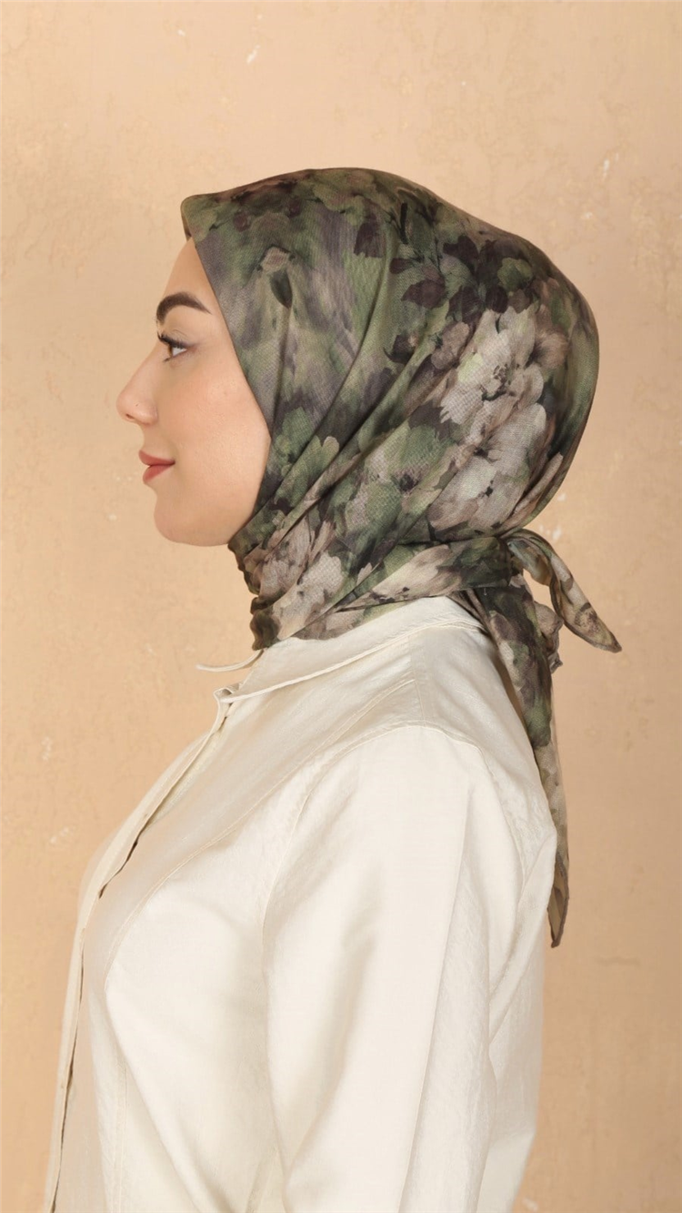 Locella Pamuklu Soft Eşarp 4557-2 Yeşil 