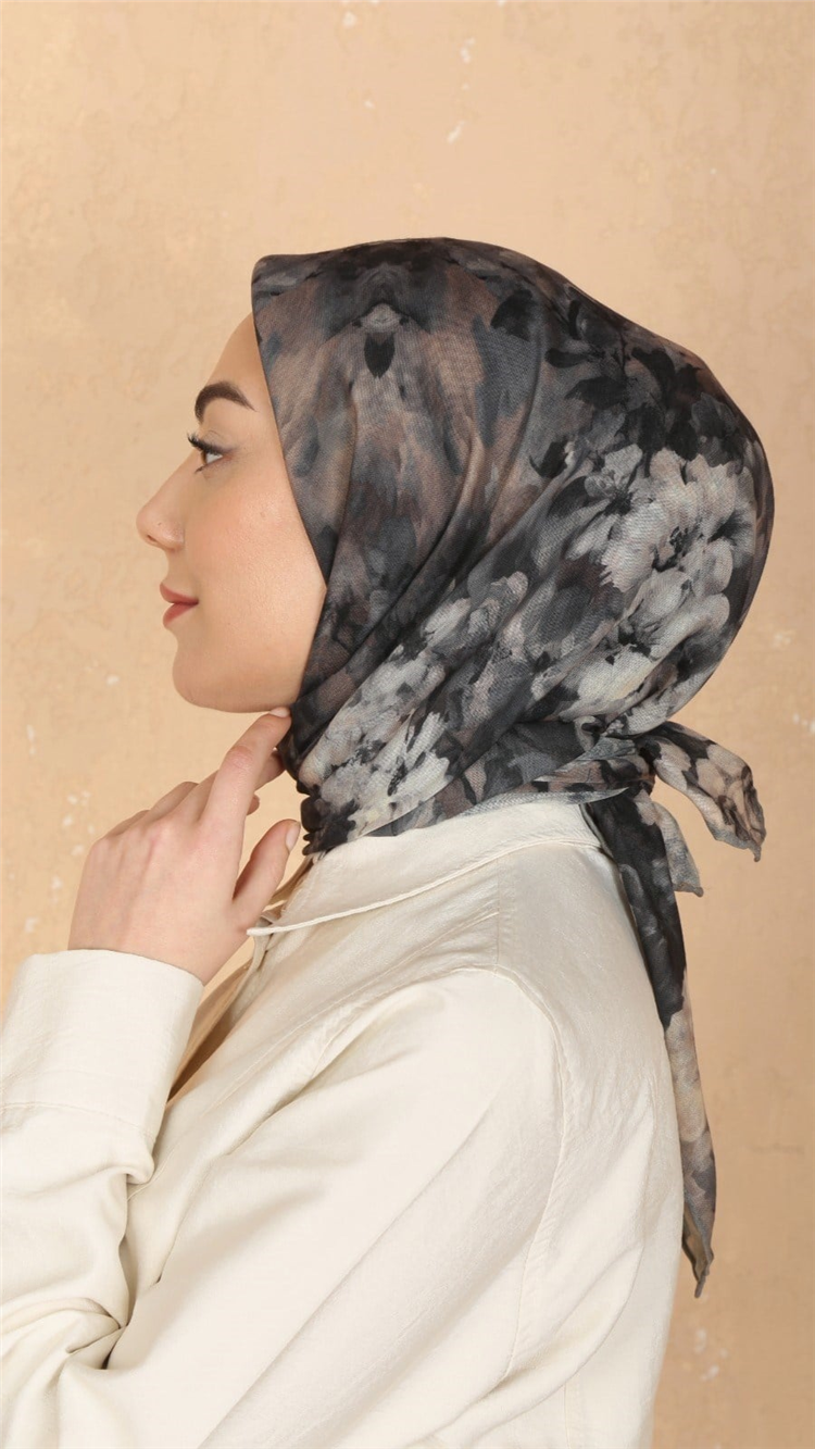 Locella Pamuklu Soft Eşarp 4557-9 Siyah 