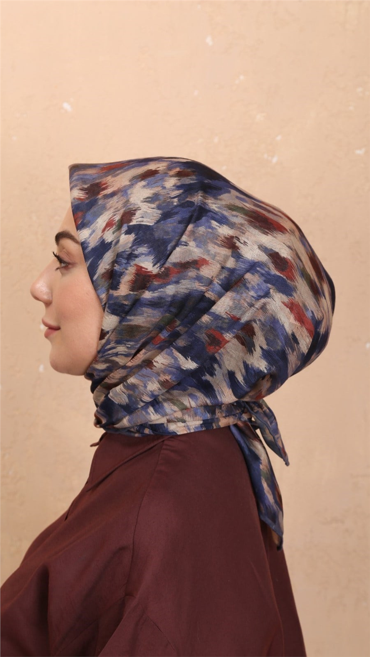 Locella Pamuklu Soft Eşarp 4564-12 Lacivert 