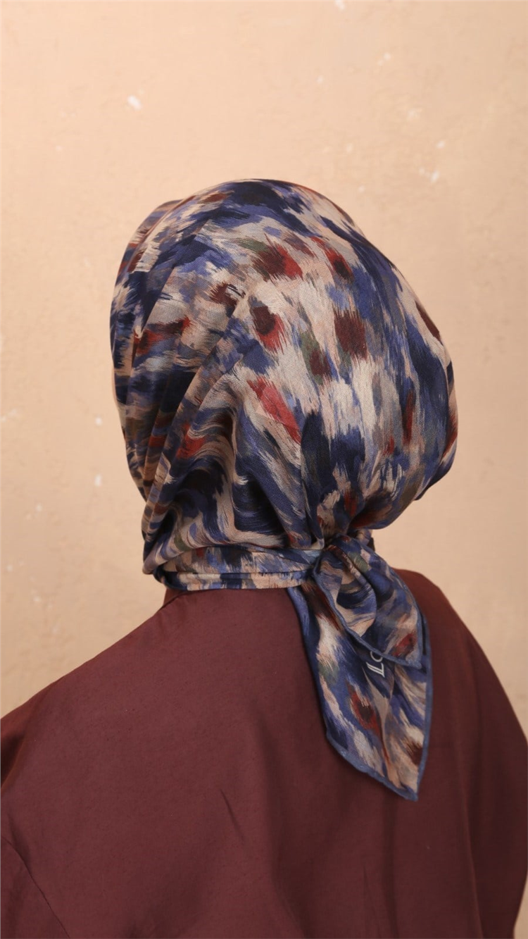 Locella Pamuklu Soft Eşarp 4564-12 Lacivert 