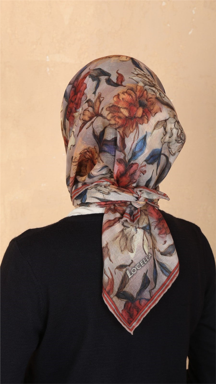 Locella Pamuklu Soft Eşarp 4566-4 Nar Çiçeği 