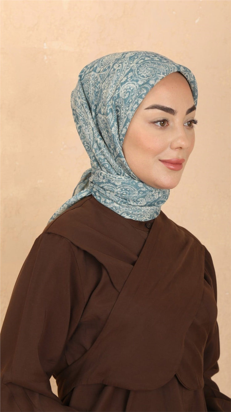 Locella Pamuklu Soft Eşarp 4567-3 Petrol 