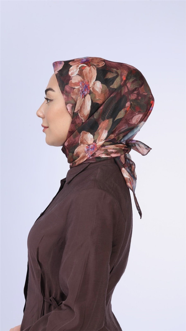 Locella Pamuklu Soft Eşarp 4570-10 Mürdüm 