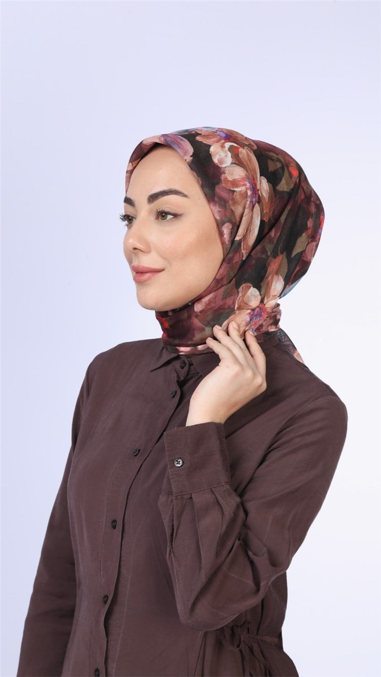 Locella Pamuklu Soft Eşarp 4570-10 Mürdüm 