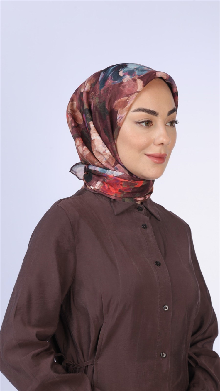 Locella Pamuklu Soft Eşarp 4570-10 Mürdüm 