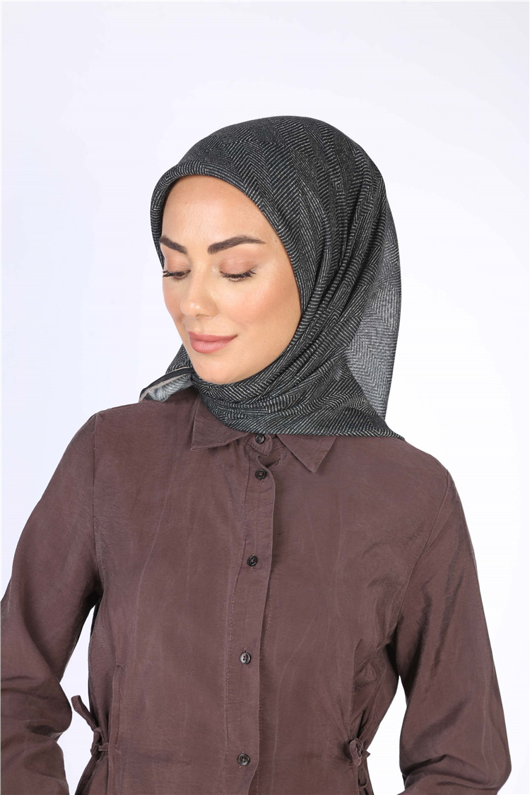 Locella Pamuklu Soft Eşarp 4599-8 Siyah - Kırmızı