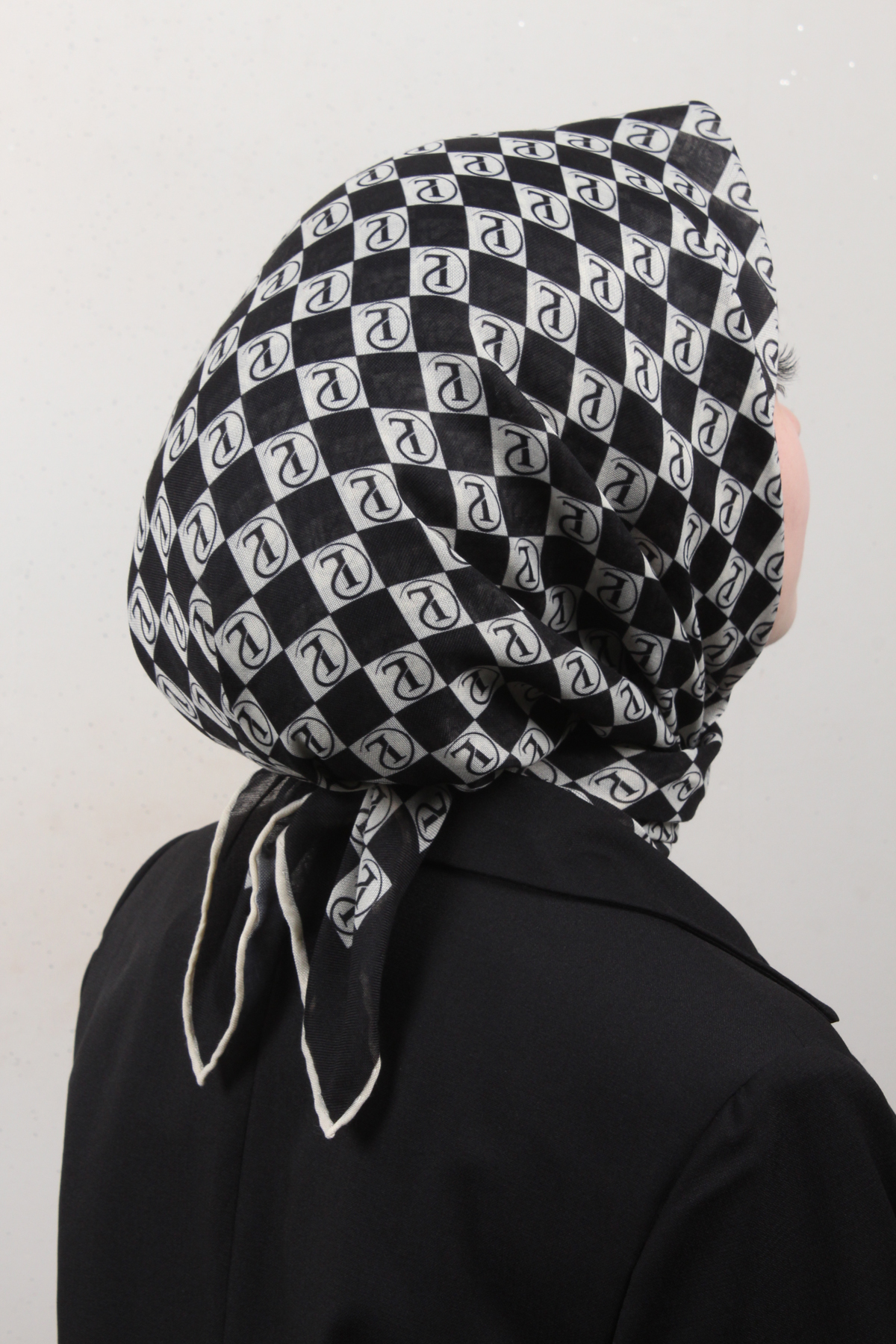 LopRes Pamuklu Soft Eşarp 4150-1 Siyah