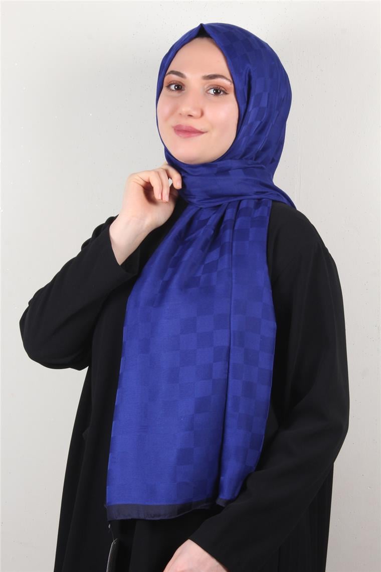 Lotus İpeksi Şal 2746-10 Saks Mavisi