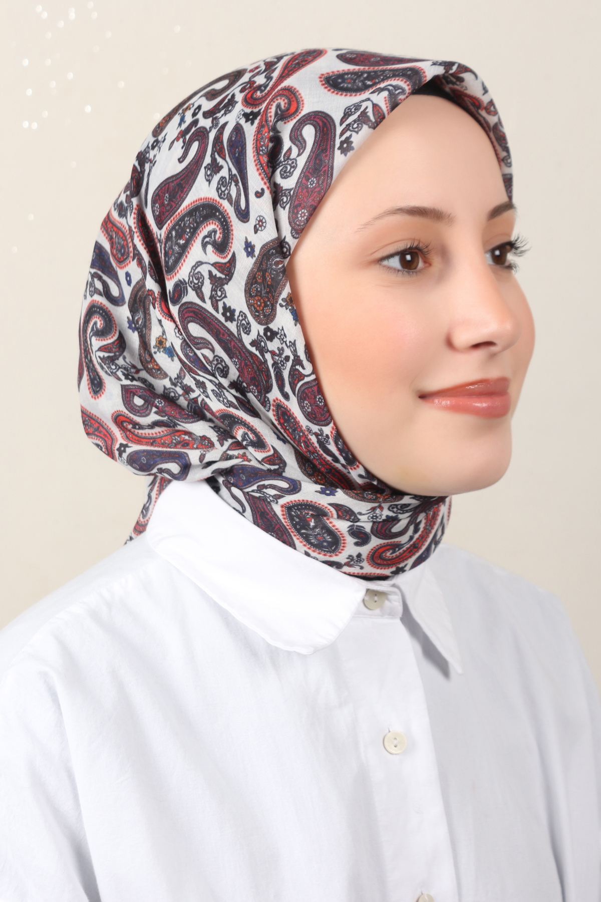 Lux Soft Pamuklu Eşarp 4040-173 Morcivert 