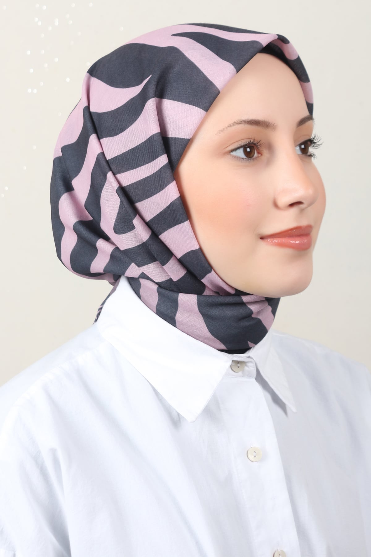 Lux Soft Pamuklu Eşarp 4040-209 Pudra 