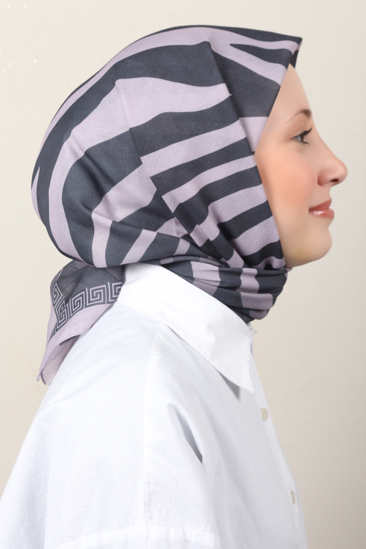 Lux Soft Pamuklu Eşarp 4040-214 Açık Lila 