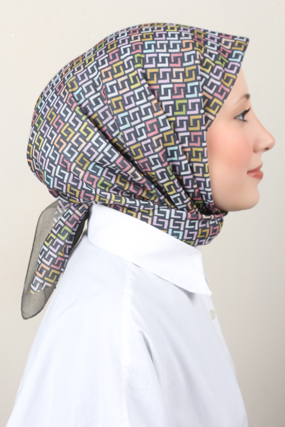 Lux Soft Pamuklu Eşarp 4040-218 Haki 