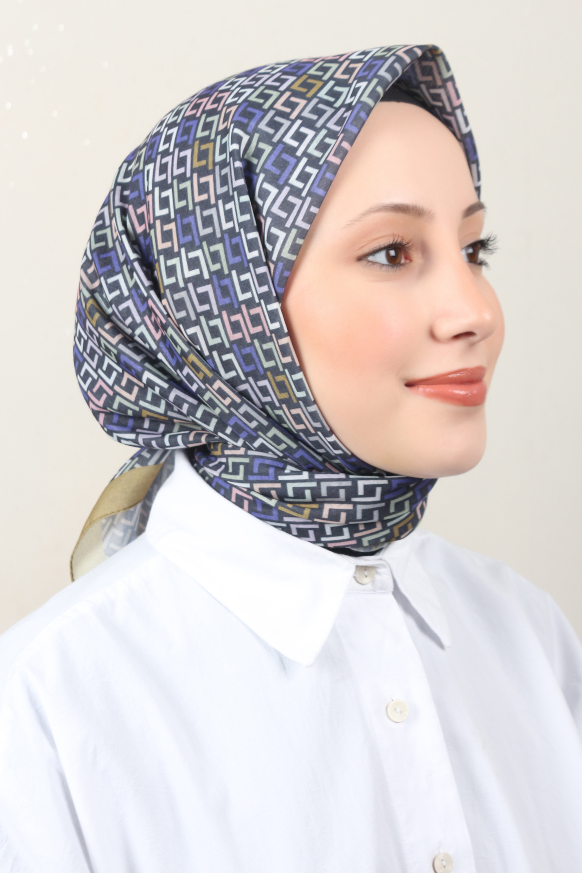 Lux Soft Pamuklu Eşarp 4040-229 Yağ Yeşili 